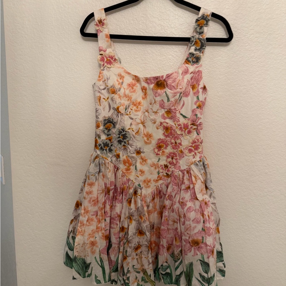 Agua by Agua Bendita Pluma Mini Dress in Jardinera size S - Picture 3 of 12